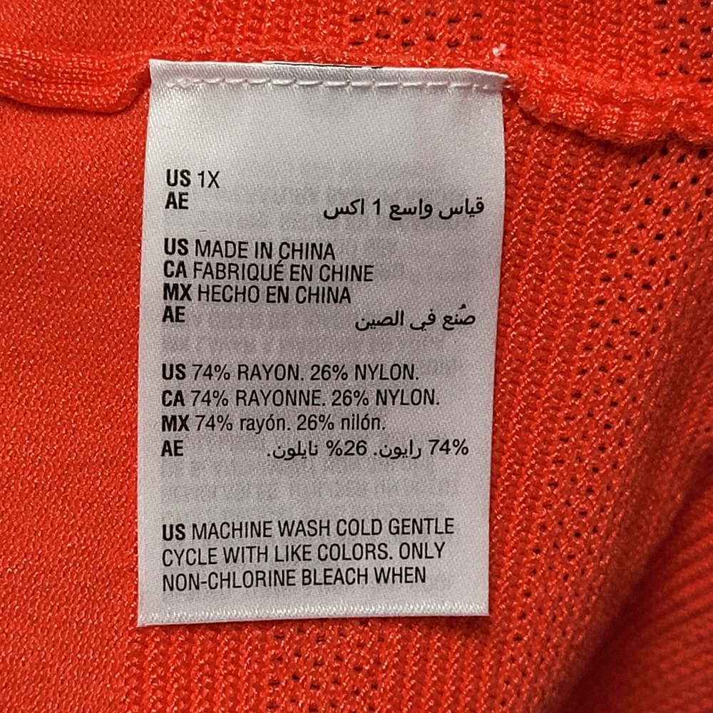 NWT Charter Club Coral/Pink Lightweight Sweater/Cardigan 1X - Picture 8 of 10